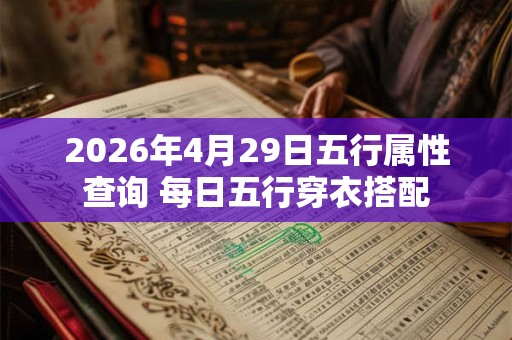 2026年4月29日五行属性查询 每日五行穿衣搭配