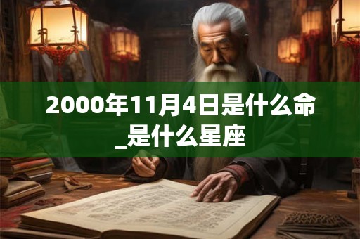 2000年11月4日是什么命_是什么星座