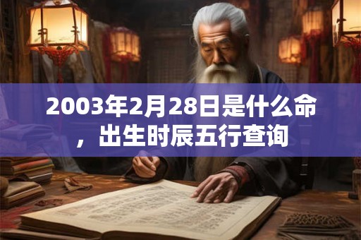 2003年2月28日是什么命，出生时辰五行查询