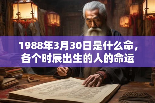 1988年3月30日是什么命，各个时辰出生的人的命运