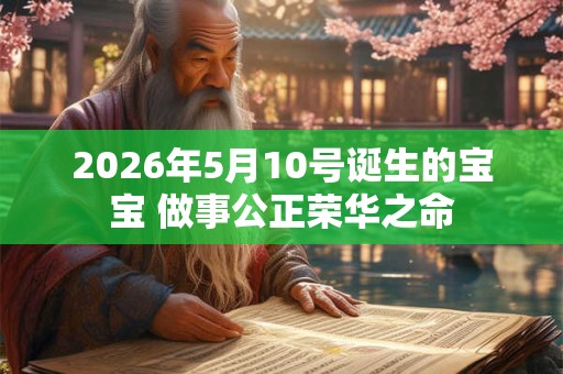 2026年5月10号诞生的宝宝 做事公正荣华之命