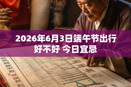 2026年6月3日端午节出行好不好 今日宜忌