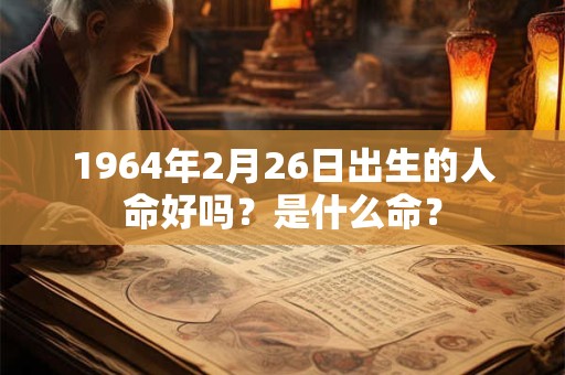 1964年2月26日出生的人命好吗？是什么命？