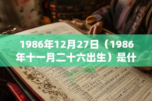 1986年12月27日（1986年十一月二十六出生）是什么命_命运如何