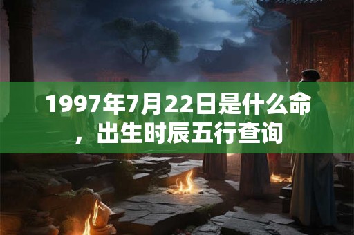 1997年7月22日是什么命，出生时辰五行查询