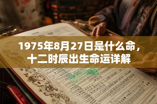 1975年8月27日是什么命,十二时辰出生命运详解 1975年8月27日是什么命,十二时辰出生命运详解