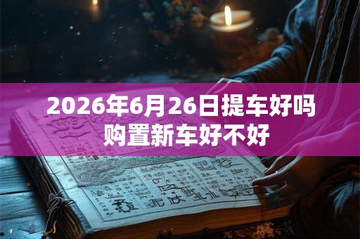 2026年6月26日提车好吗  购置新车好不好