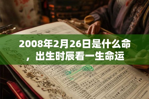2008年2月26日是什么命,出生时辰看一生命运 2008年2月26日是什么命,出生时辰看一生命运