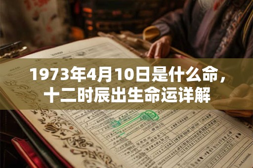 1973年4月10日是什么命，十二时辰出生命运详解