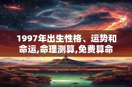 1997年出生性格、运势和命运,命理测算,免费算命