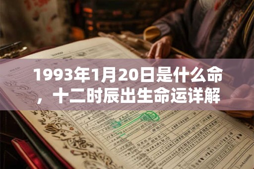 1993年1月20日是什么命，十二时辰出生命运详解
