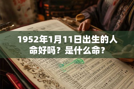 1952年1月11日出生的人命好吗？是什么命？
