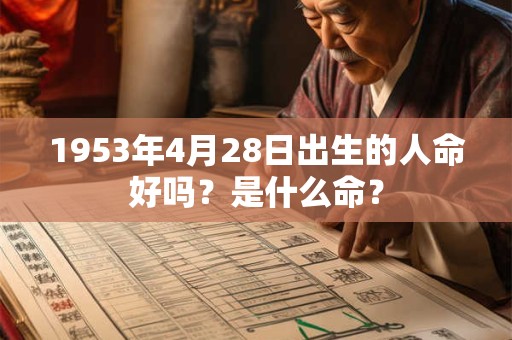 1953年4月28日出生的人命好吗？是什么命？