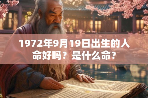1972年9月19日出生的人命好吗？是什么命？
