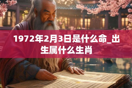1972年2月3日是什么命_出生属什么生肖