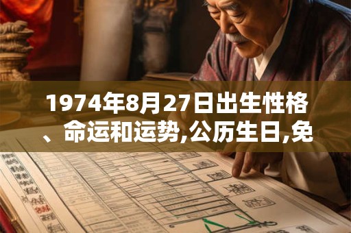 1974年8月27日出生性格、命运和运势,公历生日,免费算命