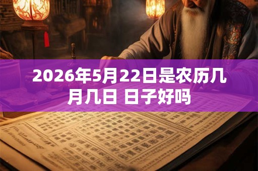 2026年5月22日是农历几月几日 日子好吗