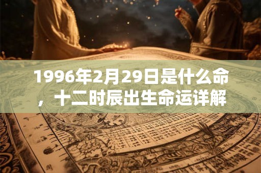 1996年2月29日是什么命，十二时辰出生命运详解