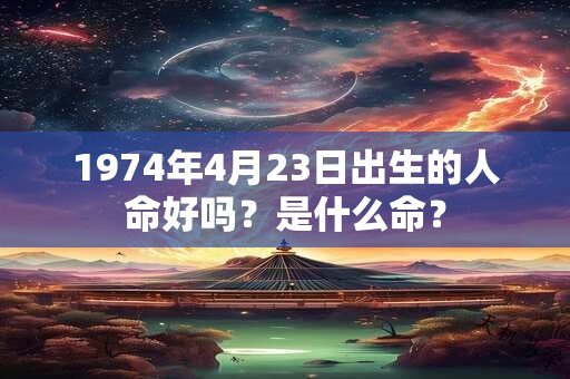 1974年4月23日出生的人命好吗？是什么命？