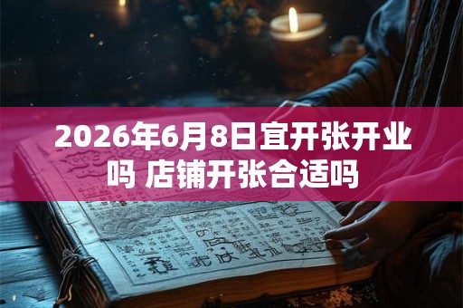 2026年6月8日宜开张开业吗 店铺开张合适吗