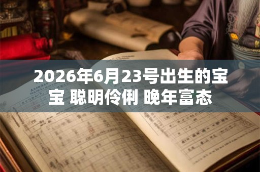 2026年6月23号出生的宝宝 聪明伶俐 晚年富态