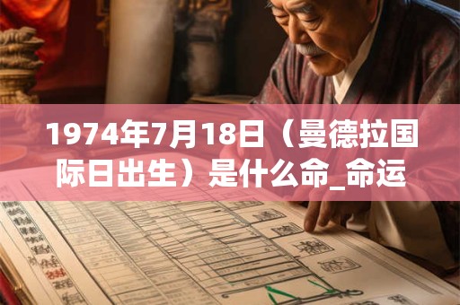 1974年7月18日(曼德拉国际日出生)是什么命_命运如何 1974年7月18日(曼德拉国际日出生)是什么命_命运如何