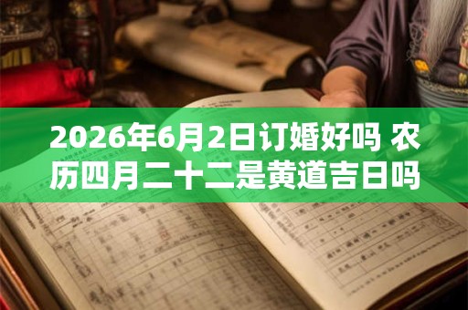 2026年6月2日订婚好吗 农历四月二十二是黄道吉日吗 2026年6月2日订婚好吗 农历四月二十二是黄道吉日吗