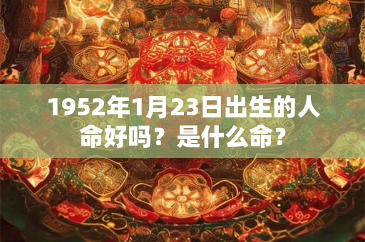 1952年1月23日出生的人命好吗？是什么命？