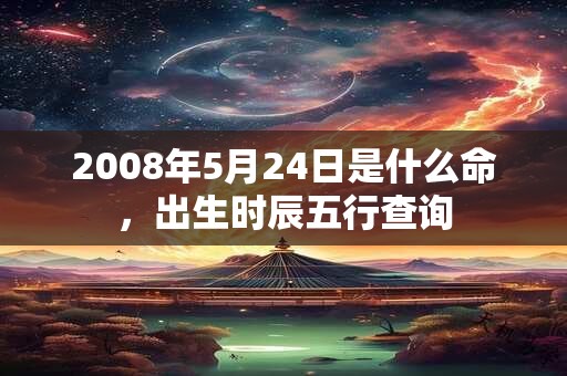 2008年5月24日是什么命，出生时辰五行查询