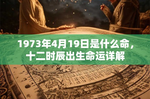 1973年4月19日是什么命，十二时辰出生命运详解