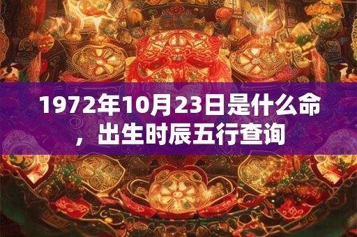 1972年10月23日是什么命,出生时辰五行查询 1972年10月23日是什么命,出生时辰五行查询
