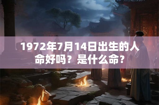 1972年7月14日出生的人命好吗？是什么命？