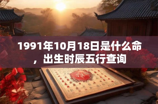 1991年10月18日是什么命，出生时辰五行查询