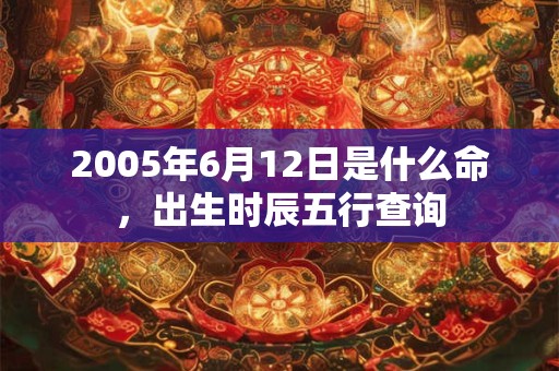 2005年6月12日是什么命，出生时辰五行查询