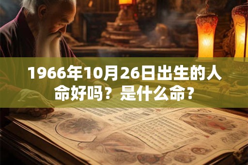 1966年10月26日出生的人命好吗？是什么命？
