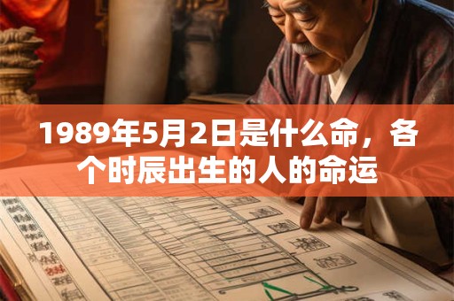 1989年5月2日是什么命，各个时辰出生的人的命运