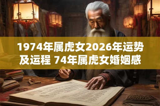 1974年属虎女2026年运势及运程 74年属虎女婚姻感情分析！