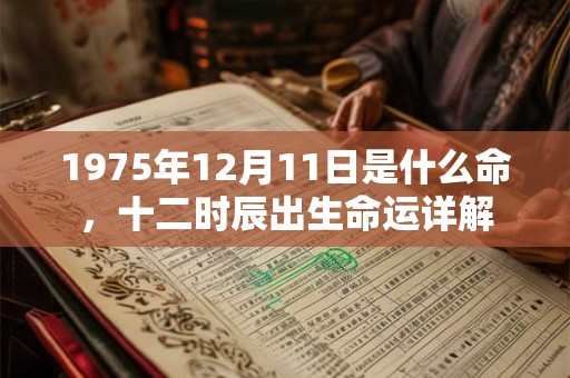 1975年12月11日是什么命,十二时辰出生命运详解 1975年12月11日是什么命,十二时辰出生命运详解