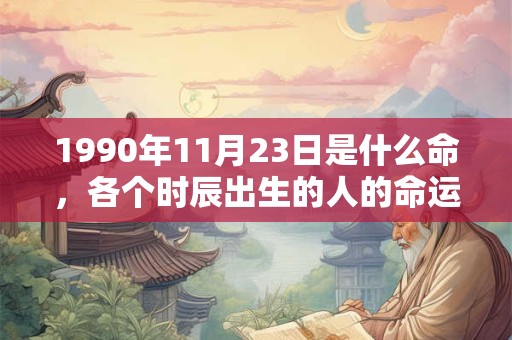 1990年11月23日是什么命，各个时辰出生的人的命运