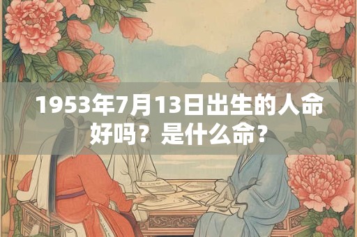 1953年7月13日出生的人命好吗？是什么命？