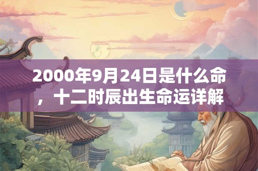 2000年9月24日是什么命,十二时辰出生命运详解 2000年9月24日是什么命,十二时辰出生命运详解