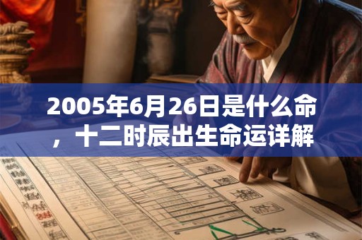 2005年6月26日是什么命，十二时辰出生命运详解