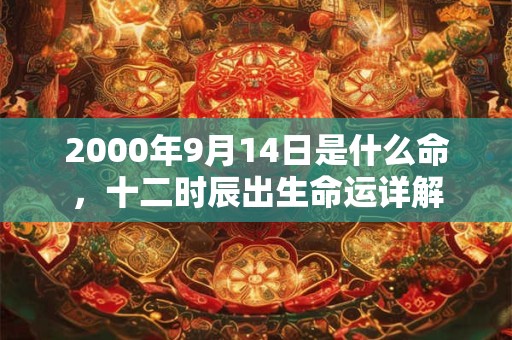 2000年9月14日是什么命,十二时辰出生命运详解 2000年9月14日是什么命,十二时辰出生命运详解