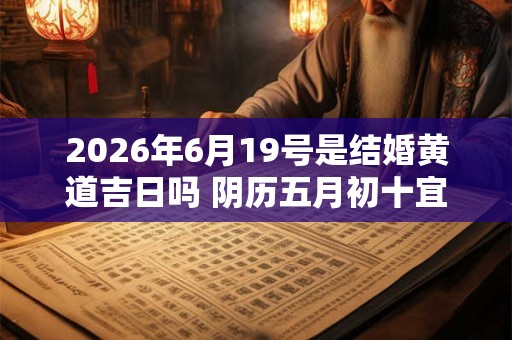 2026年6月19号是结婚黄道吉日吗 阴历五月初十宜嫁娶吗