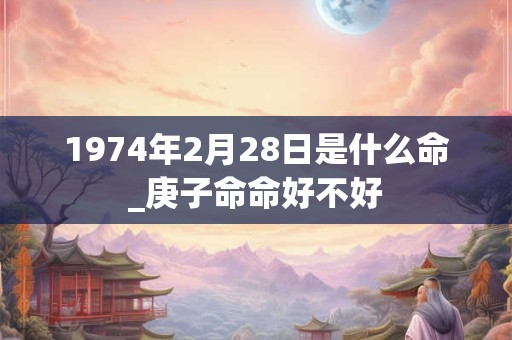 1974年2月28日是什么命_庚子命命好不好