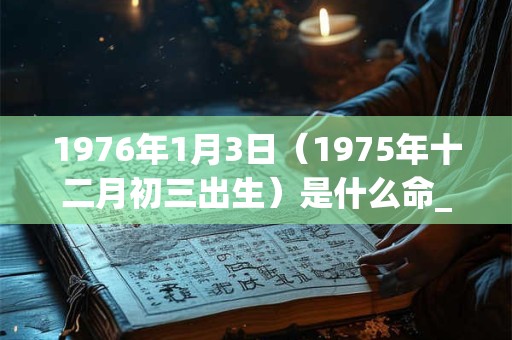 1976年1月3日（1975年十二月初三出生）是什么命_命运如何