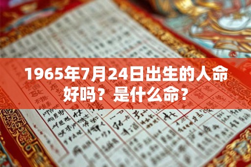 1965年7月24日出生的人命好吗？是什么命？