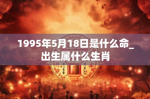 1995年5月18日是什么命_出生属什么生肖