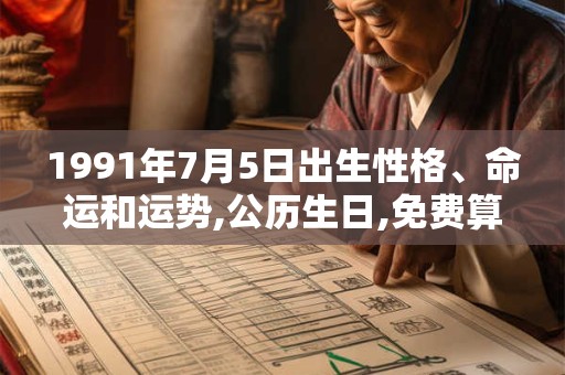 1991年7月5日出生性格、命运和运势,公历生日,免费算命