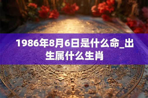 1986年8月6日是什么命_出生属什么生肖